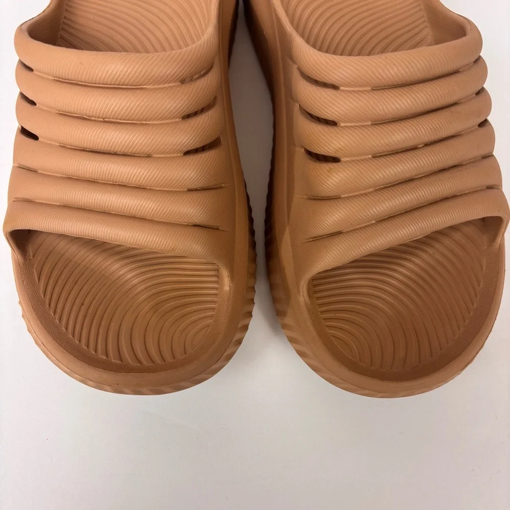 KuaiLu Recovery Slide Sandals Comfort Orthopedic Support Plantar Fasciitis Tan 8 - Picture 6 of 14